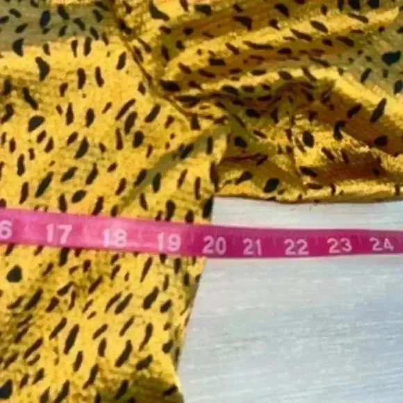 Who what wear Gold leopard print puff sleeve dress size large L - Picture 6 of 8